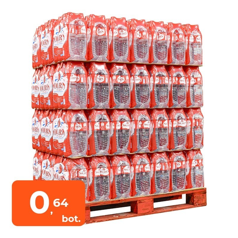 Agua mineral Solares 1.5 litros palet 504 botellas