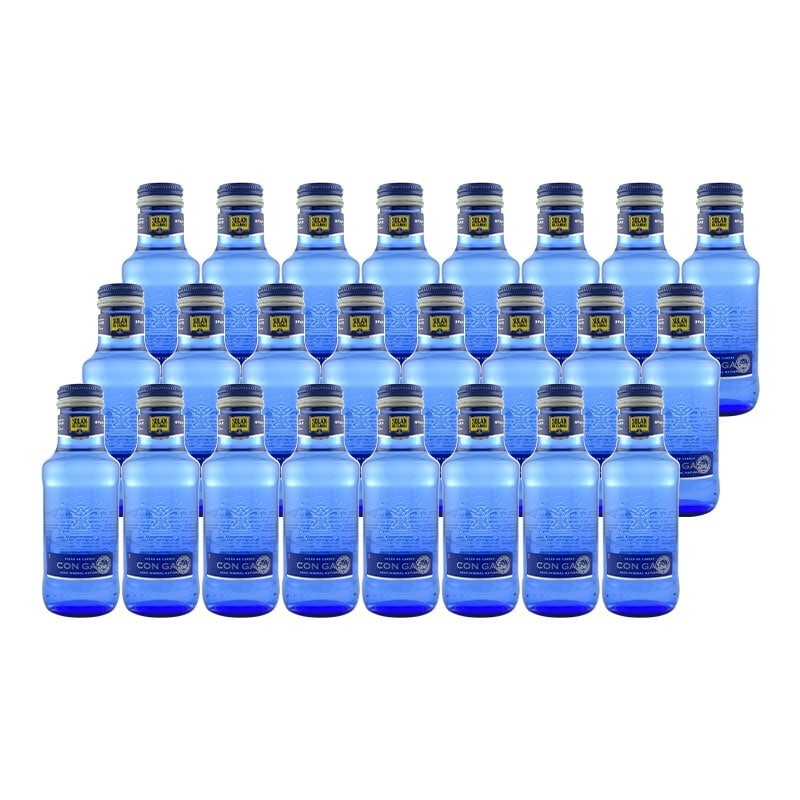 Agua mineral con gas Solan de Cabras 330 ml caja 24 botellas cristal