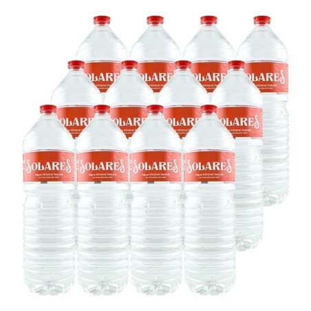 Agua mineral natural Solares 1.5 litros pack 12 botellas