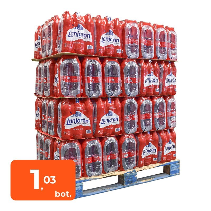 Agua mineral natural Lanjarón 1.5 litros palet 504 botellas