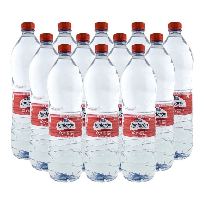 Agua mineral Lanjarón 1.5 litros pack 12 botellas