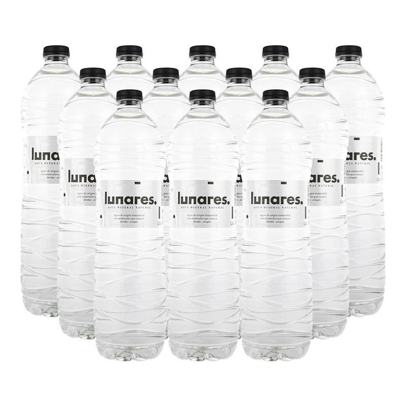 Agua potable preparada Lunares 1.5 litros 2 packs de 6 botellas