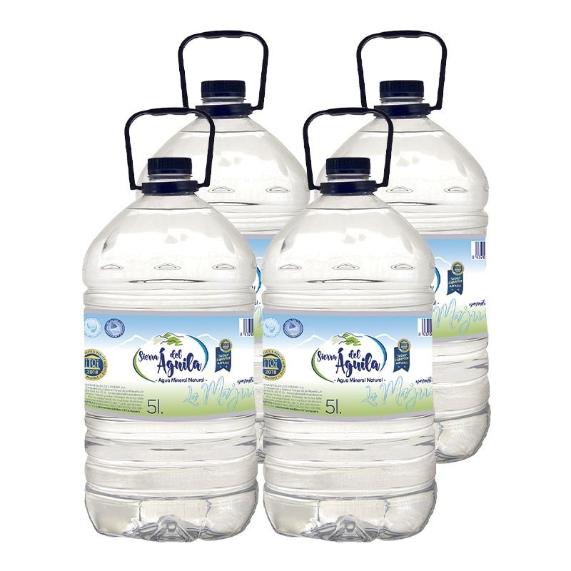 Agua mineral Sierra del Águila 5 litros pack 4 garrafas