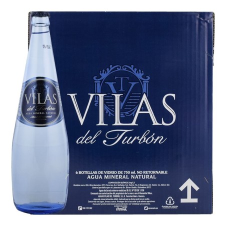 Agua mineral Vilas del Turbón 750 ml pack 6 botellas cristal