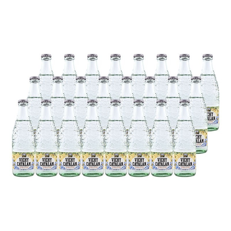 Agua mineral con gas Vichy Catalan 250 ml pack 24 botellas cristal