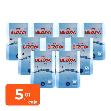 Agua mineral Bezoya Bag in box 8 litros palet 80 ud